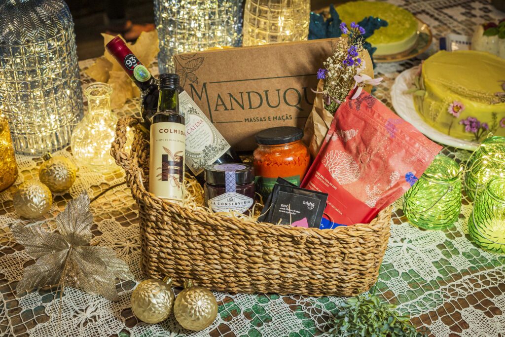 Manduque Massas apresenta cesta de Natal personalizada para presentear | Foto: Elvis Fernandes